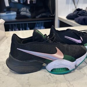 Nike Black and Pink Running Shoes